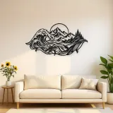 Ocean Mountain Fusion Metal Wall Art | Coastal and Nautical Wall Decor