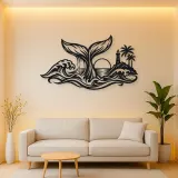 Whale Tail Ocean Metal Wall Art | Coastal and Nautical Wall Decor