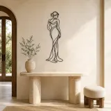 Standing Contrapposto Metal Wall Art | Feminine Figure Wall Decor - lifestyle view 3