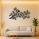 Cherry Blossom Branch Metal Wall Art | Botanical Metal Wall Decor