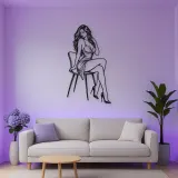Sensual Chair Pose Metal Wall Art | Movement Silhouette Decor