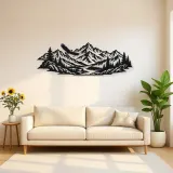 Eagle Ridge Mountain Metal Wall Art | Wildlife Silhouette Decor