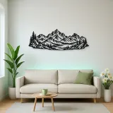 Rocky Ridge Panorama Metal Wall Art | Nature Silhouette Decor
