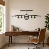 BAe 146 Airplane Silhouette Metal Wall Art, Metal Aircraft Silhouette, Aviation Wall Decor, Aviator Decor - lifestyle view 4