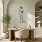 Soft Twist Model Metal Wall Art | Fashion Figure Wall Decor - lifestyle view 4