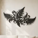 Cartel de metal Olas de Helecho | Decoración mural costera y náutica