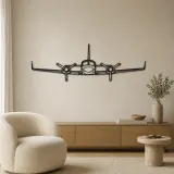 421C Front Airplane Silhouette Metal Wall Art, Metal Aircraft Silhouette, Aviation Wall Decor, Aviator Decor - lifestyle view 5