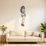 Body Line Twist Metal Wall Art | Minimalist Woman Line Art