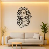 Closed Eyes Serenity Metal Wall Art | Modern Abstract Metal Decor