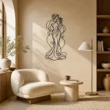 Standing Rose Muse Metal Wall Art | Botanical Woman Wall Decor - lifestyle view 5