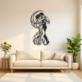 Moonlit Slow Dance Metal Wall Art | Movement Silhouette Decor