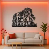 Pony and Child Metal Wall Art | Equestrian Wall Decor