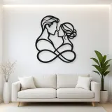 Intertwined Profiles Metal Wall Art | Romantic Couple Decor