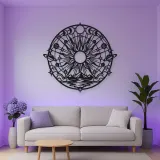 Radiant Sunburst Metal Wall Art | Celestial Boho Wall Decor