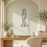 Soft Hip Contrapposto Metal Wall Art | Feminine Figure Wall Decor - lifestyle view 4