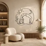 Bridge Pose Arc Metal Wall Art | Yoga and Meditation Wall Decor - lifestyle view 5