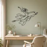 Ballet Grand Jete Metal Wall Art | Dance Silhouette Wall Decor - lifestyle view 4