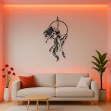 Aerial Hoop Muse Metal Wall Art | Movement Silhouette Decor