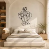 Seated Couture Pose Metal Wall Art | Fashion Figure Wall Decor - lifestyle view 2