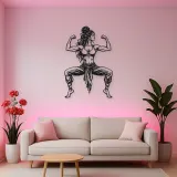 Goddess Pose Strength Metal Wall Art | Movement Silhouette Decor