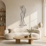 Cartel de metal "Pose Femenina Art Deco" | Decoración de figura de moda