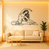 Floor Stretch Muse Metal Wall Art | Movement Silhouette Decor