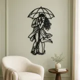Under One Umbrella Metal Wall Art | Romantic Couple Decor - lifestyle view 2