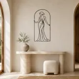 Elegant Arch Silhouette Metal Wall Art | Fashion Figure Wall Decor - lifestyle view 3