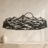 Endless Mountain Horizon Metal Wall Art | Nature Silhouette Decor - lifestyle view 3