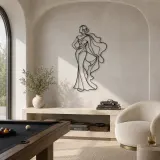 Flowing Scarf Profile Metal Wall Art | Fashion Figure Wall Decor - lifestyle view 4