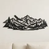 Montaña de Águila en la Cumbre Cartel de Metal | Decoración Silueta de Vida Silvestre