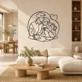 Coffee Morning Couple Metal Wall Art | Romantic Couple Decor - lifestyle view 5