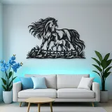 Mare and Foal Metal Wall Art | Equestrian Wall Decor