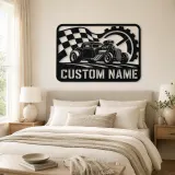 Personalized Hot Rod Racing Metal Wall Art - lifestyle view 2