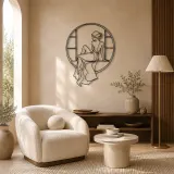 Quiet Window Muse Metal Wall Art | Feminine Figure Wall Decor - lifestyle view 5