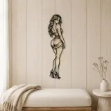 Body Line Twist Metal Wall Art | Minimalist Woman Line Art - lifestyle view 5