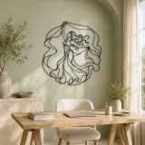 Oriental Dance Veil Metal Wall Art | Dance Silhouette Wall Decor - lifestyle view 4