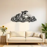 Dolphin Wave Dance Metal Wall Art | Coastal and Nautical Wall Decor