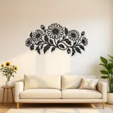 Daisy Chain Metal Wall Art | Botanical Metal Wall Decor