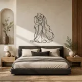 Wedding Veil Embrace Metal Wall Art | Romantic Couple Decor - lifestyle view 5