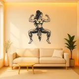 Goddess Pose Strength Metal Wall Art | Movement Silhouette Decor
