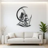 Moon Salutation Metal Wall Art | Movement Silhouette Decor
