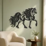 Arabian Horse Profile Metal Wall Art | Equestrian Wall Decor - lifestyle view 2