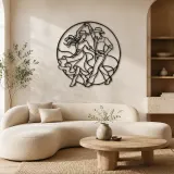 Country Line Dance Metal Wall Art | Couple Dance Wall Decor - lifestyle view 3