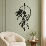 Aerial Hoop Muse Metal Wall Art | Movement Silhouette Decor - lifestyle view 2