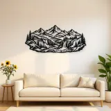 Canyon Mountain Flow Metal Wall Art | Nature Silhouette Decor