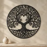 Heart Shaped Tree Metal Wall Art | Botanical Metal Wall Decor - lifestyle view 3