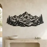 Wild Summit Trail Metal Wall Art | Nature Silhouette Decor - lifestyle view 3