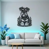 Schnauzer Portrait Metal Wall Art | Pet Lover Silhouette Decor