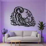 Cat Stretch Flow Metal Wall Art | Pet Lover Silhouette Decor